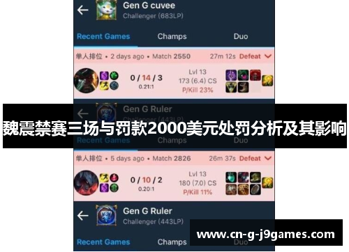 魏震禁赛三场与罚款2000美元处罚分析及其影响 魏震禁赛三场与罚款2000美元处罚分析及其影响